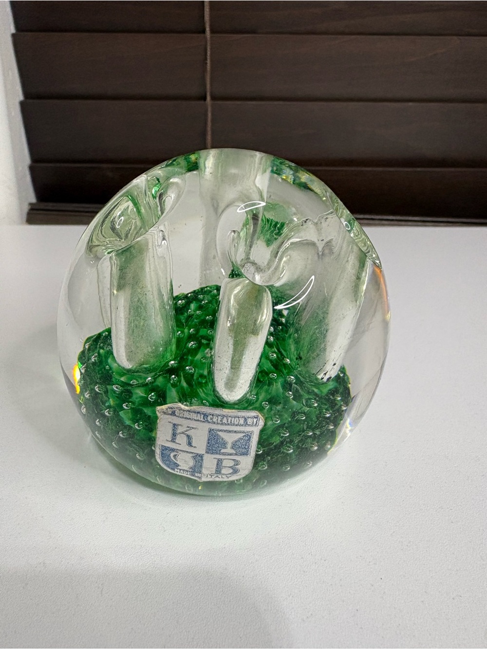 vintage mid-century Murano glass paperweight